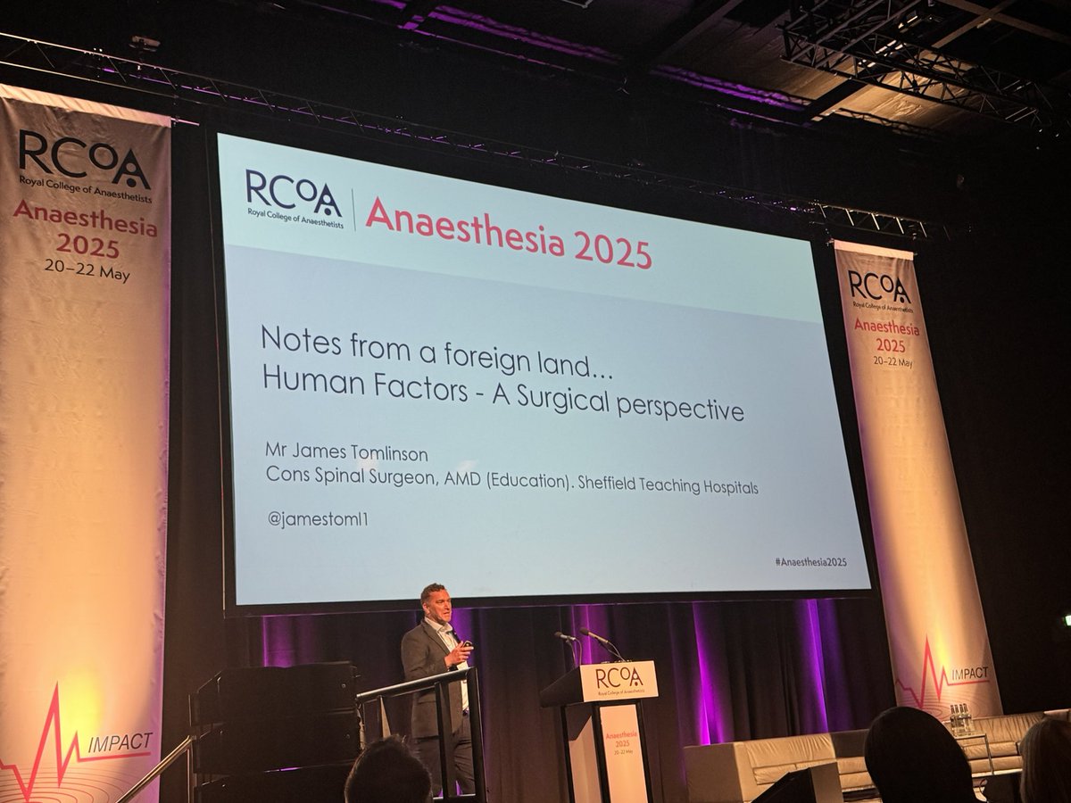 Anil Hormis (@anilhormis) on Twitter photo Great talk on Human Factors from a Surgical Perspective at #Anaesthesia2025 by <a href="/jamestoml1/">James Tomlinson</a> Great talk on Human Factors from a Surgical Perspective at #Anaesthesia2025 by <a href="/jamestoml1/">James Tomlinson</a>