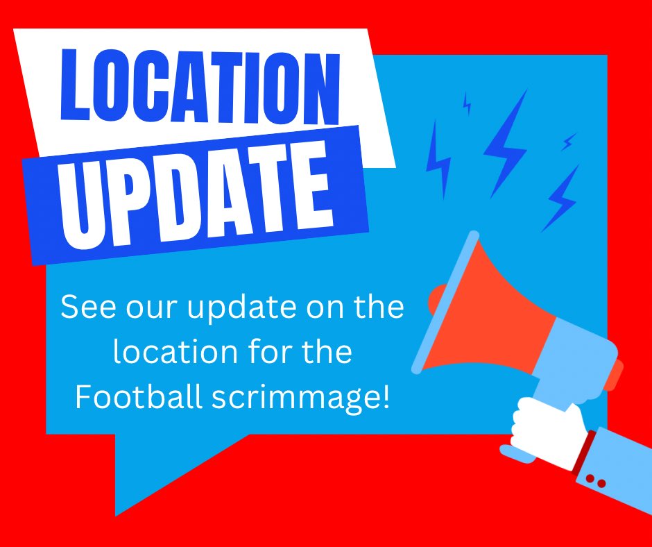 📣 Scrimmage Update! 🏈
Due to field maintenance at Nunley Stadium, the Pioneer football scrimmage on 05/21 has been moved to the high school practice field 🏟️ and will now start at 5 PM ⏰.

🪑 Please bring a lawn chair!
We can’t wait to show off our players’ hard work💪🔥