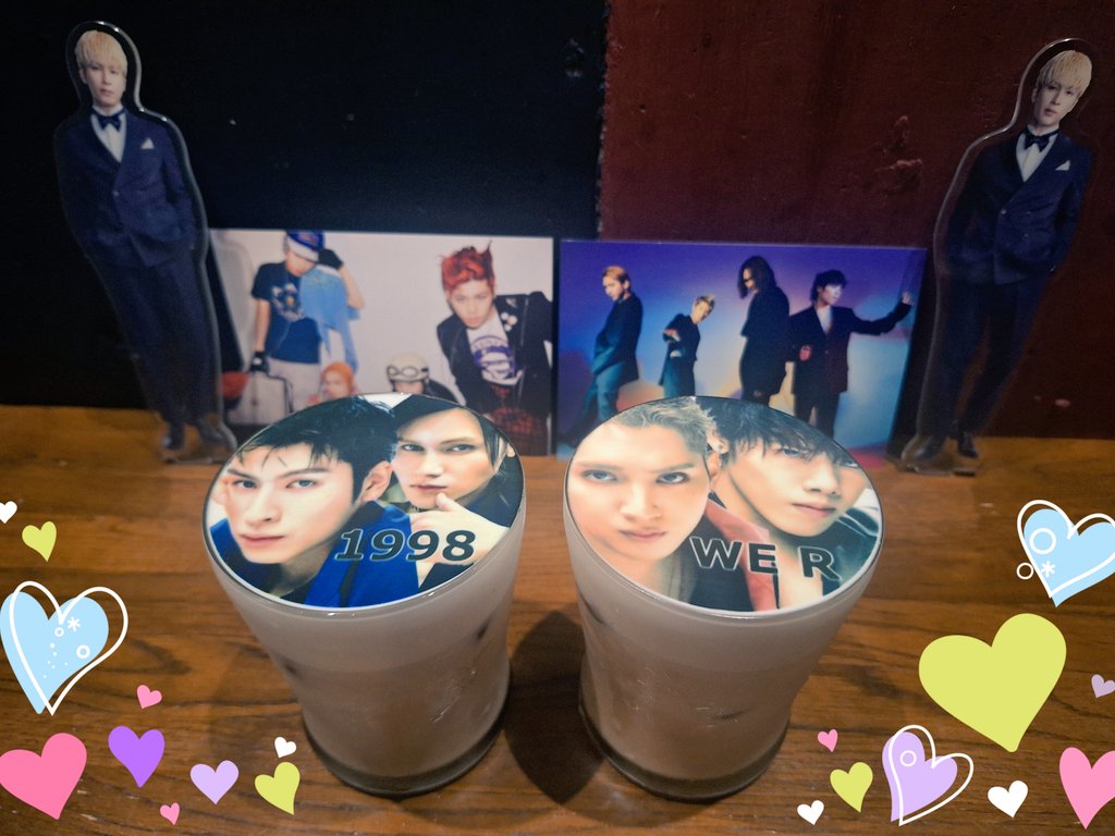 kano_krm's tweet photo. 今日もトークショーと5ショット撮影会と楽しい時間をありがとうございました🥰

発売おめでとう👏🎉の気持ちを込めて、友達とラテアートで打ち上げ
✨🐥🐉🐸🐻️✨

#WER_DAYS 
#WER_1998 
#98年組
#THERAMPAGE https://t.co/GizCuSO5cN