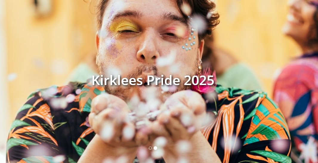 🏳️‍🌈Kirklees Pride 2025 🏳️‍🌈

📅Saturday 7 June 
 📌Huddersfield Town Centre
🪩Stage with local &amp; regional artists throughout the day, entertainment for all ages, food &amp; drink, market &amp; interactive workshops for all to enjoy!

Full breakdown of events, here: creativekirklees.com/en-UK/topic/64…