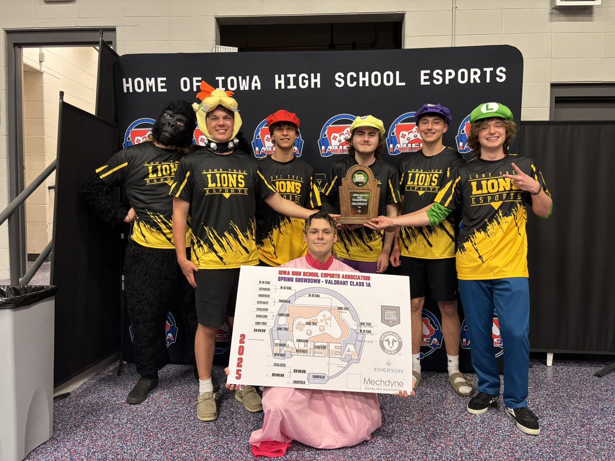 IAHSEAofficial's tweet photo. And your 2025 Class 1 Valorant is…Lone Tree!!!
Runner Up: HDC
Third: Fairfield
We appreciate everyone sticking with us through the various tech issues and cheering on your favorite team today. We’ll see you next year!!
#iahsea
#meetinmarshalltown
#leagueos
#ing https://t.co/MWN7F8YXhI