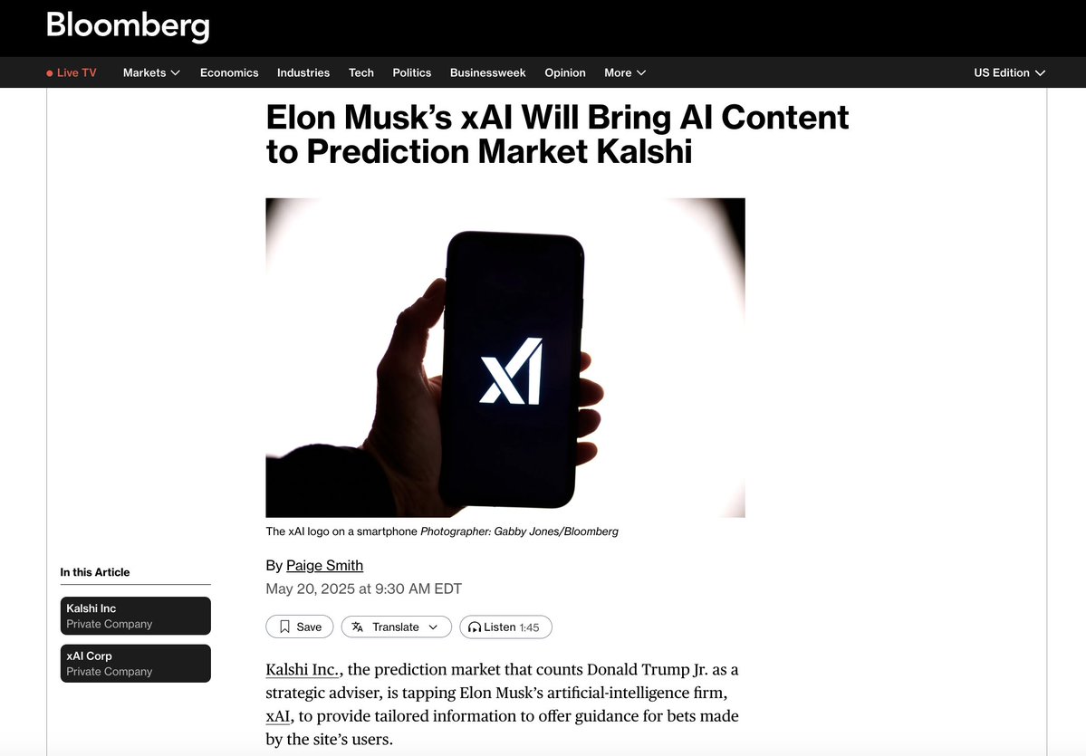 🚨 BREAKING: "Elon Musk e Kalshi: Insieme per Rivoluzionare i Mercati delle Previsioni"