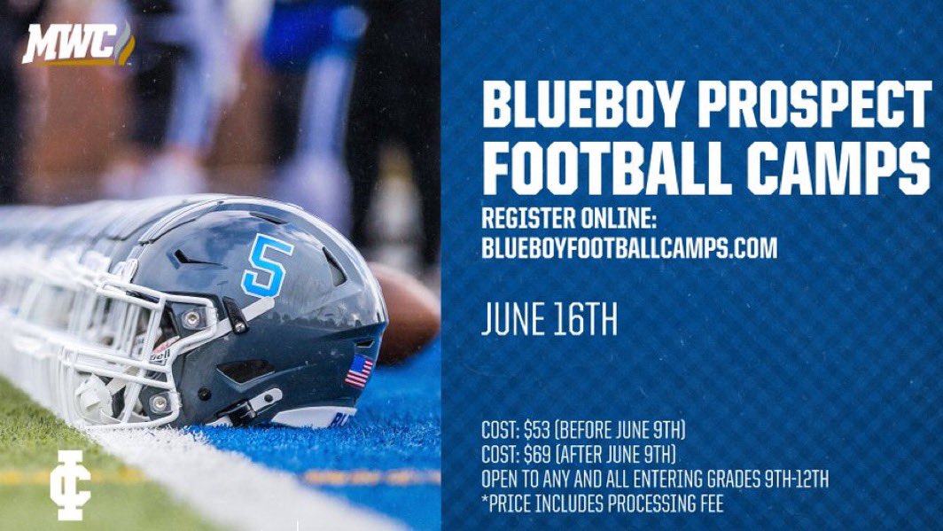 Matthew Krawczyk (@coach_krawczyk) on Twitter photo Home is on the Hilltop! Sign up for our camp and find out what <a href="/IC_Football/">Illinois College Football</a> is all about!
blueboyfootballcamps.com/events.cfm Home is on the Hilltop! Sign up for our camp and find out what <a href="/IC_Football/">Illinois College Football</a> is all about!
blueboyfootballcamps.com/events.cfm