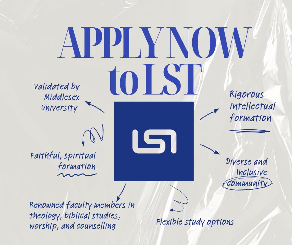 London School of Theology (@lstheology) on Twitter photo Apply now to join our vibrant LST community!🎉
Deadlines to apply:
📚 June 30th for International Students
📚 August 31st for UK Home Students
📌lst.ac.uk
📌 enquiries@lst.ac.uk
#highereducation #StudyWithUs #theologicaleducation
#londonuniversity #Applications Apply now to join our vibrant LST community!🎉
Deadlines to apply:
📚 June 30th for International Students
📚 August 31st for UK Home Students
📌lst.ac.uk
📌 enquiries@lst.ac.uk
#highereducation #StudyWithUs #theologicaleducation
#londonuniversity #Applications