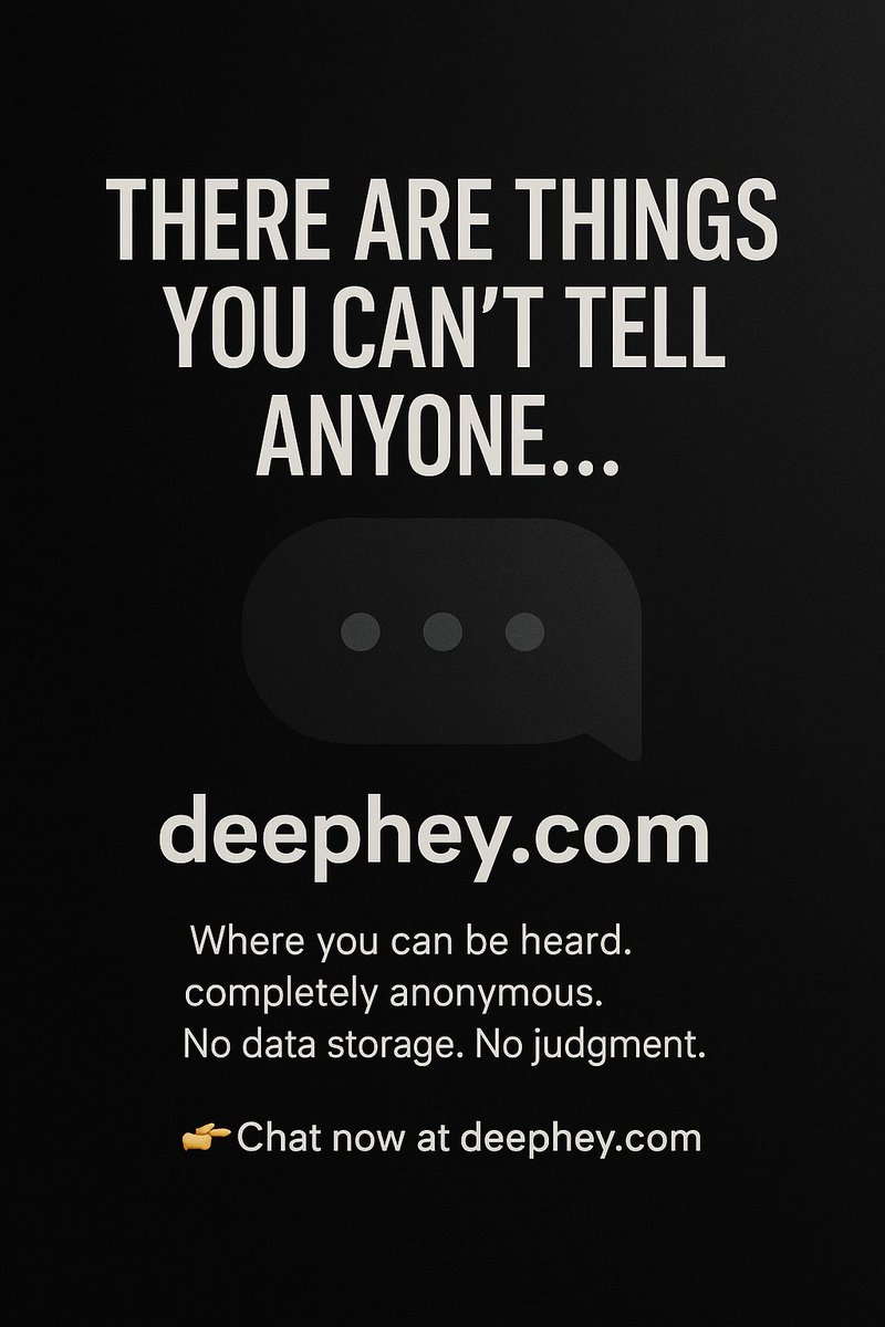 KhacCongCoin's tweet image. Enter the shadows.
Drop your truth.
No ID. No history. Just raw confessions.
🕶️ deephey.com
The Deep Web of Real Talk.
#DeepWebChat #AnonymousChat #DeepHey #Crypto #BTC #ETH #HiddenTruths #TopSecret