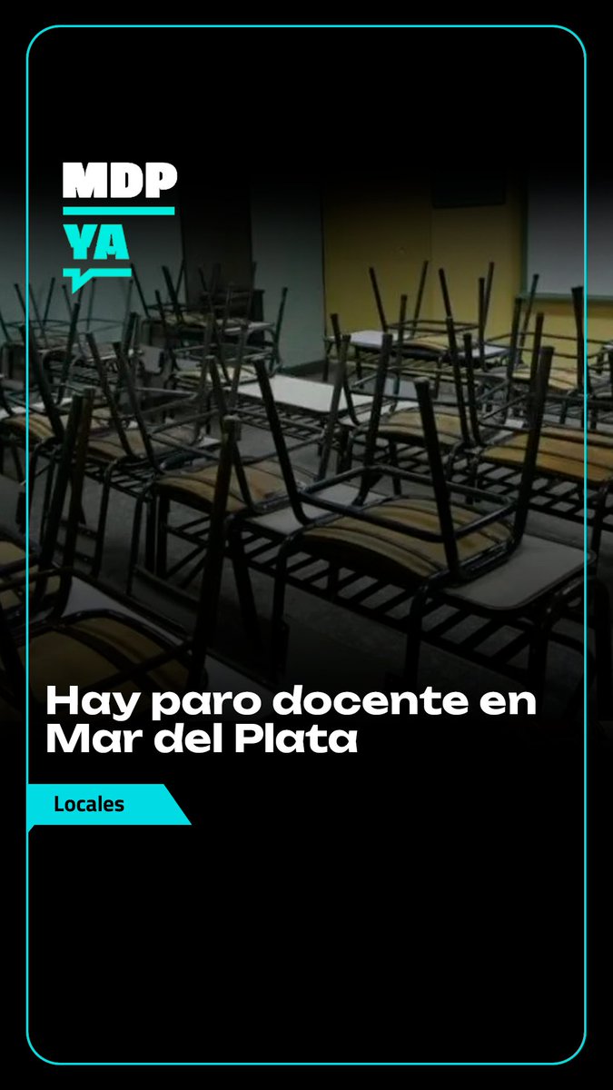 Hoy a las 11 hs docentes nucleados en el frente Multicolor de Suteba Mar del Plata realizarán una concentración y radio abierta.

👇🏼
mdpya.com.ar/hay-paro-docen…