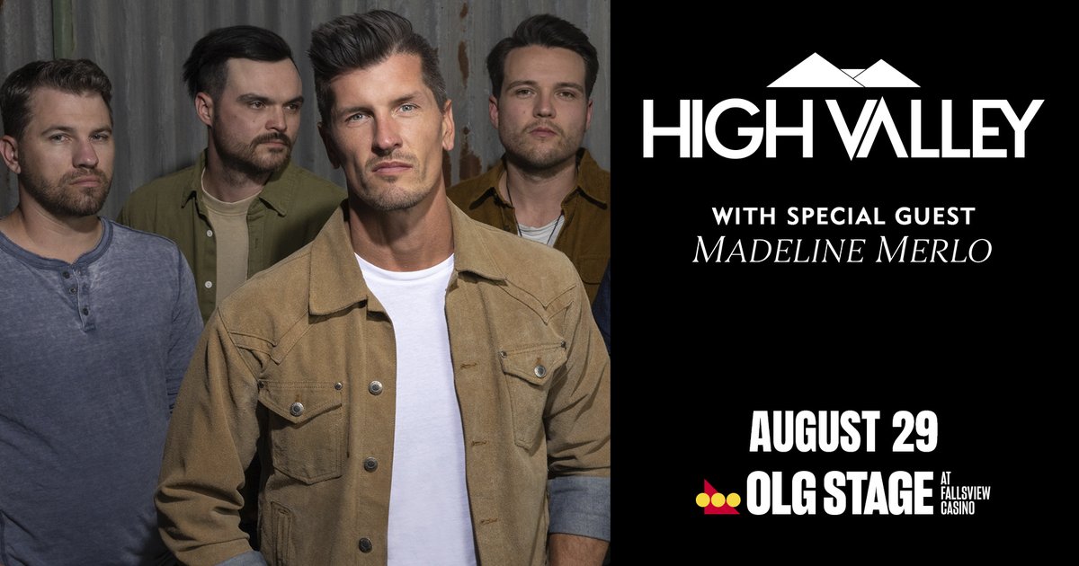 🚨JUST DROPPED!

High Valley with special guest Madeline Merlo is bringing their signature fusion of contemporary country and traditional bluegrass to the OLG Stage at Fallsview Casino this summer!

August 29: High Valley With Special Guest Madeline Merlo

📣 It’s going to be a