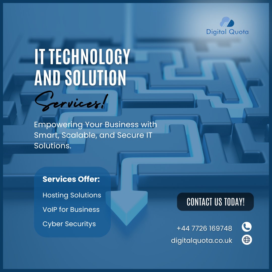 Navigate the path to digital success with our trusted IT solutions — secure, scalable, and tailored to your business needs.

#Digitalquota #ITServices #itconsultingfirms #ITconsultingservice #techsolutions #informationtechnology #datarecovery #techsupport #informationtechnology