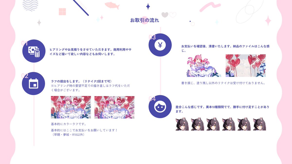 nox8985's tweet photo. この度依頼用に料金表・サイトをつくっていただきました。プロフの「さらに表示」にご依頼時のテンプレを載せてます。(改行されてなくてすみません)DM・サイトからご依頼お待ちしております！ https://t.co/YU0BfSCYud