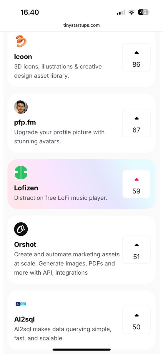 We’re up in tinystartups 🫶

Go upvote dear internet friends!