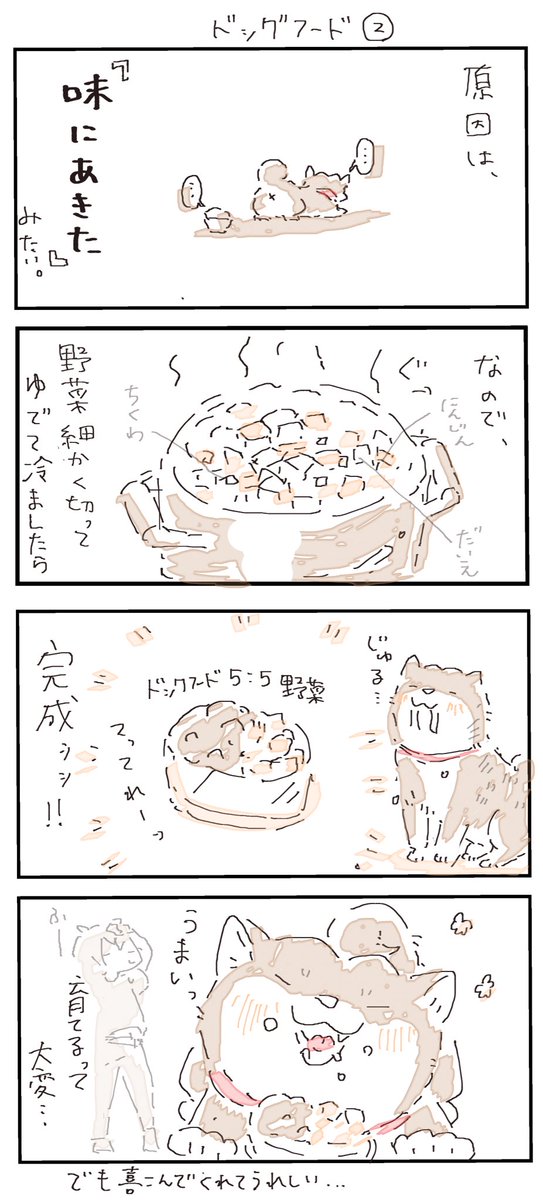 #短編漫画 #柴犬
 ドッグフード 