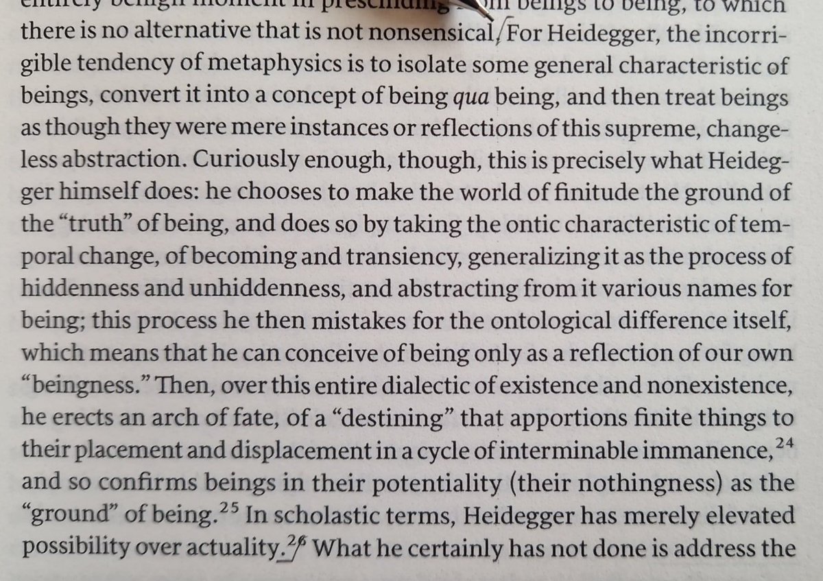 SandyMount18's tweet image. David Bentley Hart taking shots at #Heidegger ...