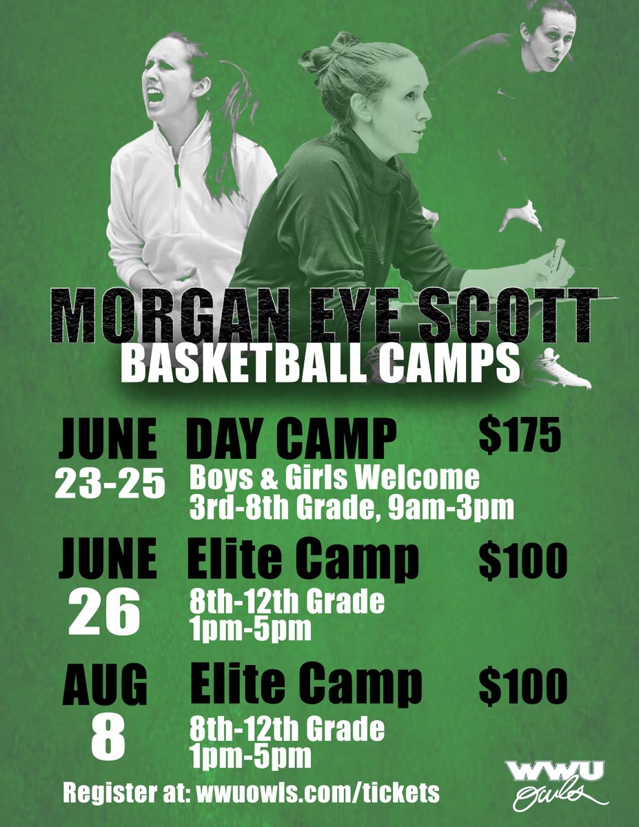 Come get better with us!
Register: wwuowls.com/tickets