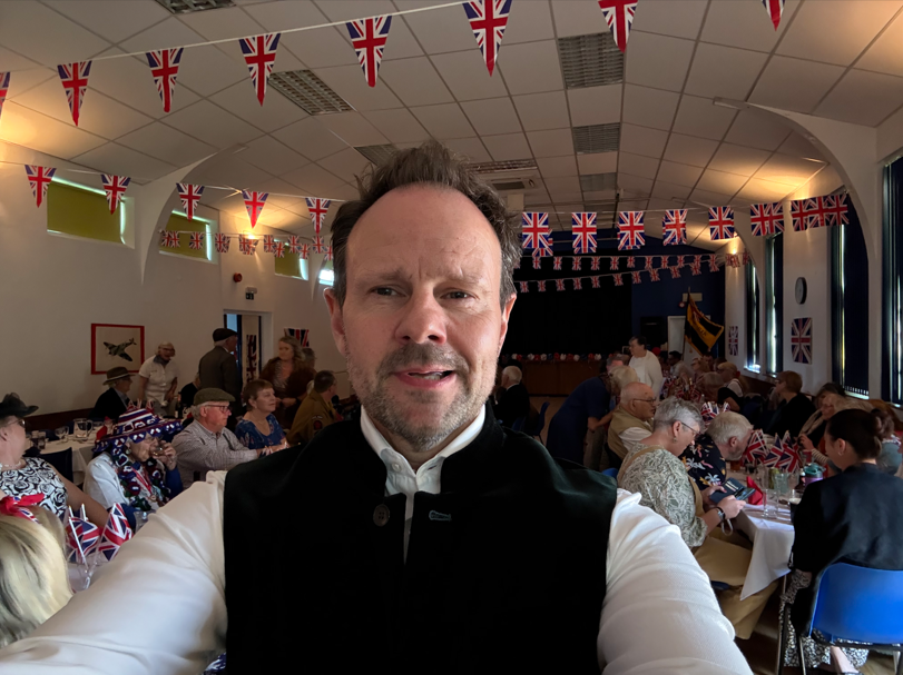 Cllr James Mallinder, ward member for Deben Peninsula was on hand to ring church bells on the 8th of May at Hollesley to celebrate VE80. 
He was also delighted to use part of his enabling community budget to support the Hollesley Village VE80 party celebrations.