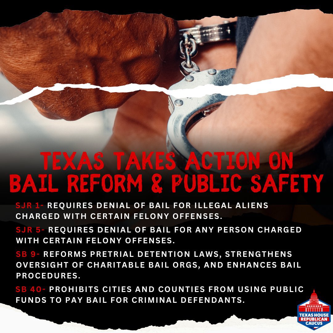 5 years ago we gathered at <a href="/TxDPS/">Texas DPS</a> headquarters to discuss the need for comprehensive bail reform in Texas. 

And this week the Texas legislature has passed the strongest bail reform measures in our states history. 

Great work Governor <a href="/GregAbbott_TX/">Greg Abbott</a>! 

#Txlege #bailreform