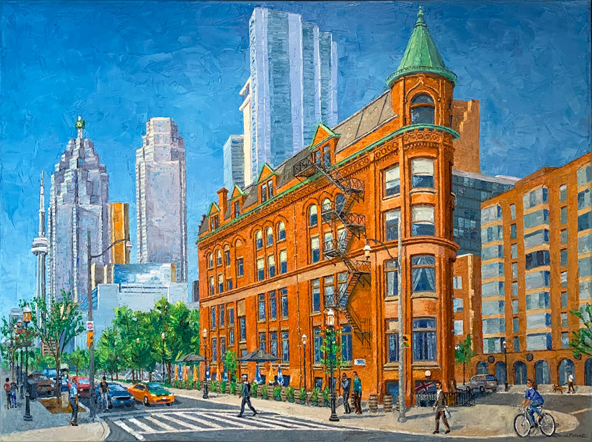 The Gooderham Building (Flatiron Building) Toronto, Oil on Canvas, 30” x 40”, 76 x 101 cm, $2500
#quinteartscouncil #art #canadianart #oilpainting #acrylic  danielfobert.com