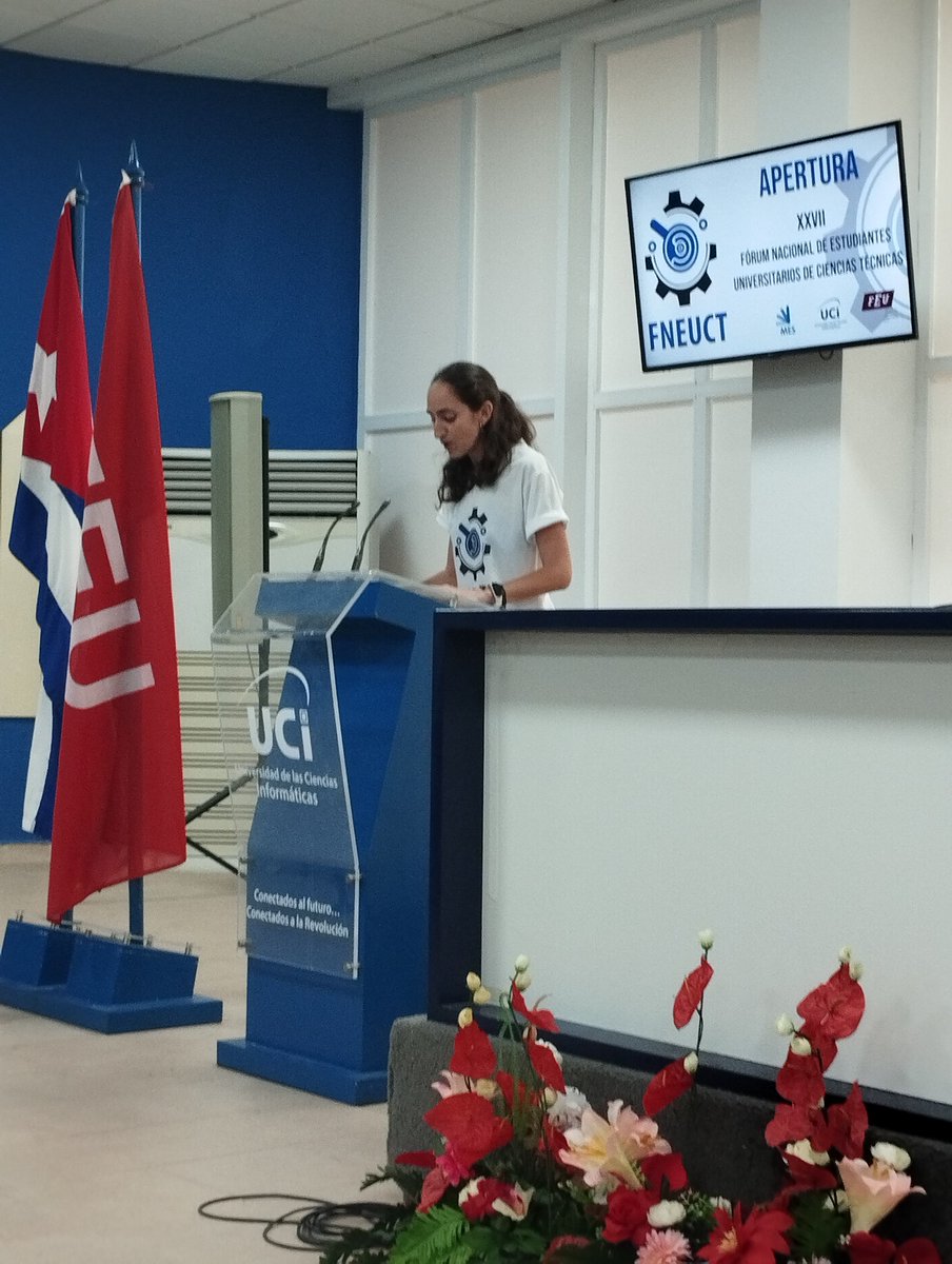 En la mañana de hoy fue inaugurado en la <a href="/universidad_uci/">Universidad de las Ciencias Informáticas</a>   el XXVII Fórum Nacional de Estudiantes Universitarios de Ciencias Técnicas. Le deseamos éxitos a los estudiantes que participan. #SomosUCI <a href="/CubaMES/">MES</a> <a href="/yrglez/">Yunia Reyes</a>  <a href="/alai/">Andrew Lai, PhD</a>