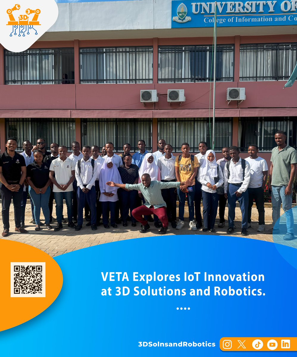 3D_roboticsLab's tweet photo. 🚀 Big shoutout to the VETA students exploring the future of #IoT and innovation at 3D Solutions and Robotics! 🤖💡
From smart tech demos to hands-on robotics, the next generation of tech leaders is already on the move.
#TechForChange #IoTInnovation #STEM #3DSolInSandRobotics https://t.co/keIXBsGeTL