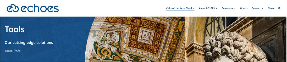 🔔 New on the ECHOES EU platform!
Explore digital tools shaping the future of Cultural Heritage-designed to meet today’s needs &amp; tomorrow’s challenges.

🛠️ More info: echoes-eccch.eu/tools/

#AthenaRC #EchoesEccch #CulturalHeritageCloud #HeritageInnovation
