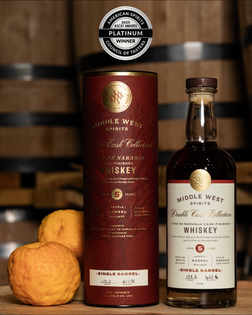 Double Platinum for our Dark Pumpernickel Rye Cask Strength Single Barrel, four more Platinums for the Cask Strength Series + Vino de Naranja Double Cask.

Thank you to the ASCOT Awards for the recognition!

Honored, humbled, and grateful would be an understatement.