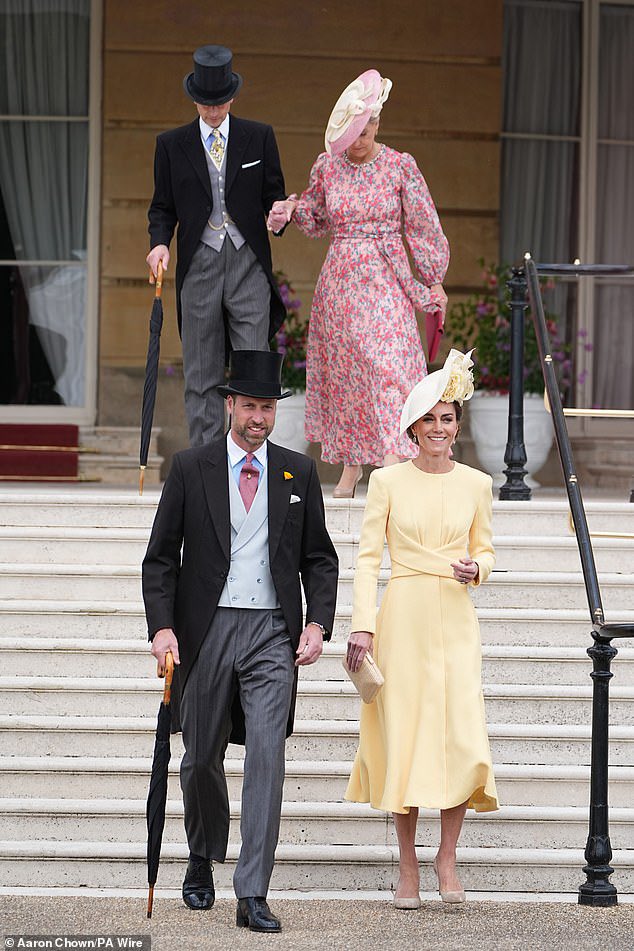 Lovely to see Princess Eugenie and Zara joining the Prince and Princess of Wales, the Edinburghs and the Gloucesters at today’s garden party! All looking stunning 🤩 Love all the hats!