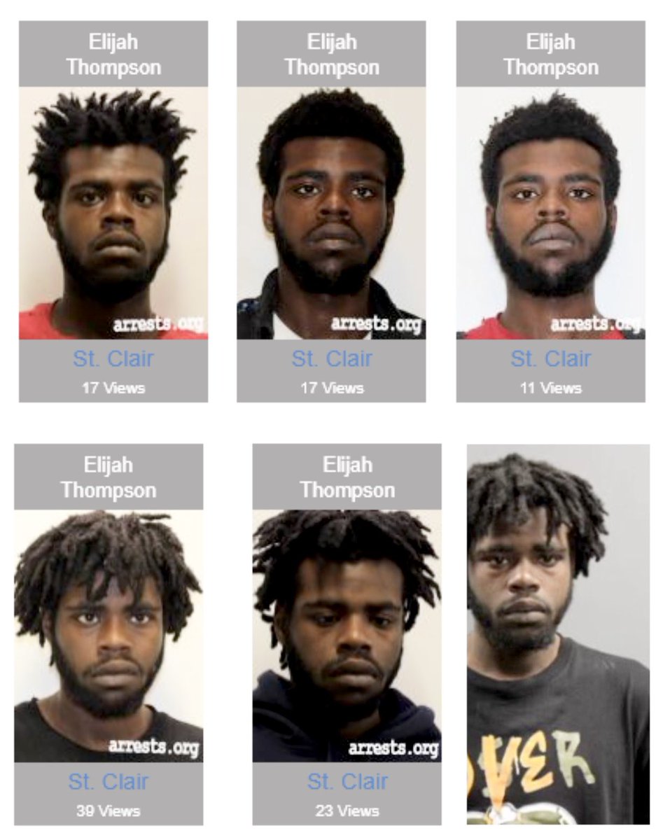 EndWokeness's tweet photo. 5 white St. Louis Police Officers were just hospitalized (3 shot &amp; 2 beaten) by Elijah Thompson….. MULTIPLE prior arrests.

Zero outrage. https://t.co/68DBL1MO4n