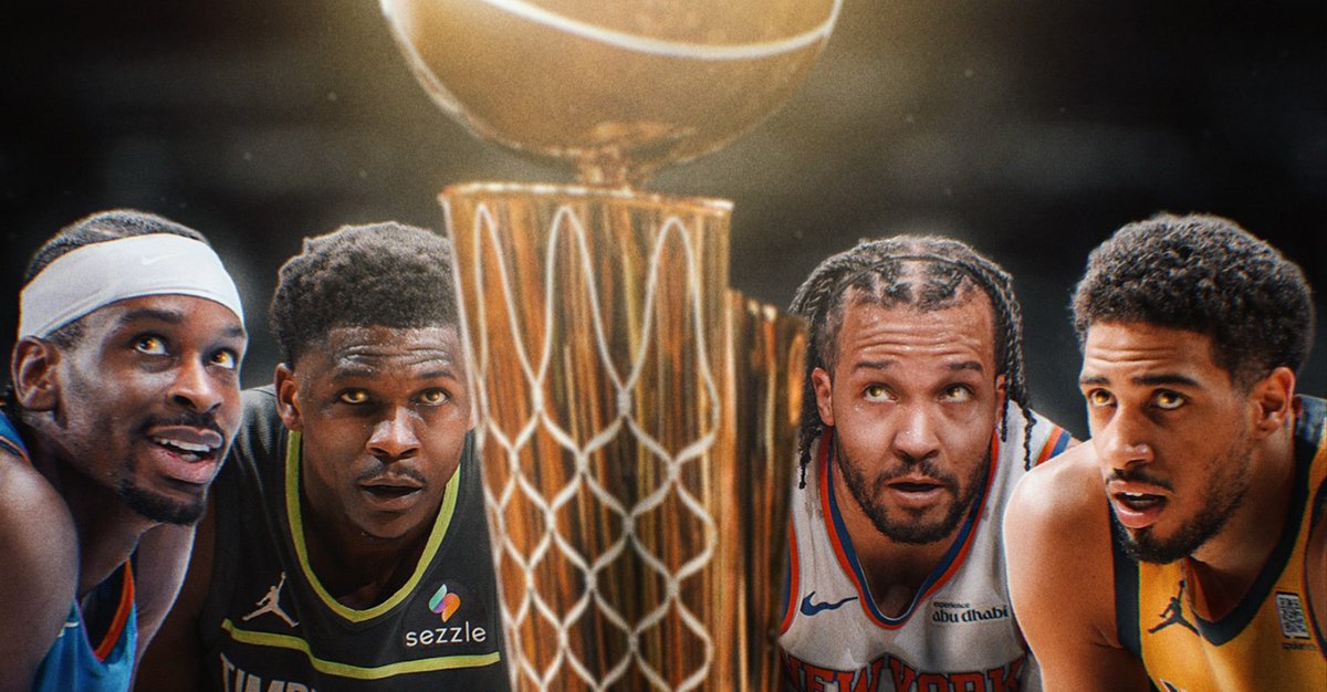 thenbafinls's tweet photo. Conference Finals will start from tonight. Final four teams will fight for place in NBA finals.

- Western Conference Finals : (1) Oklahoma City Thunder vs. (6) Minnesota Timberwolves

- Eastern Conference Finals : (3) New York Knicks vs. (4) Indiana Pacers

#NBAPlayoffs2025 https://t.co/OA8LCJ0rMG