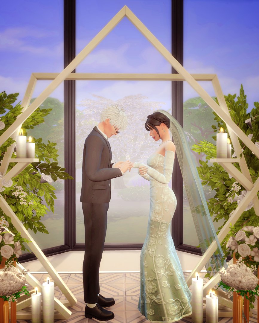 luvvhime's tweet photo. When Gojo and Utahime said yes to live unconditional love forever โค๏ธ (wedding part two)
#gojohime #gouta #satohime #sthm #ts4 https://t.co/IEYKQxu5Ee