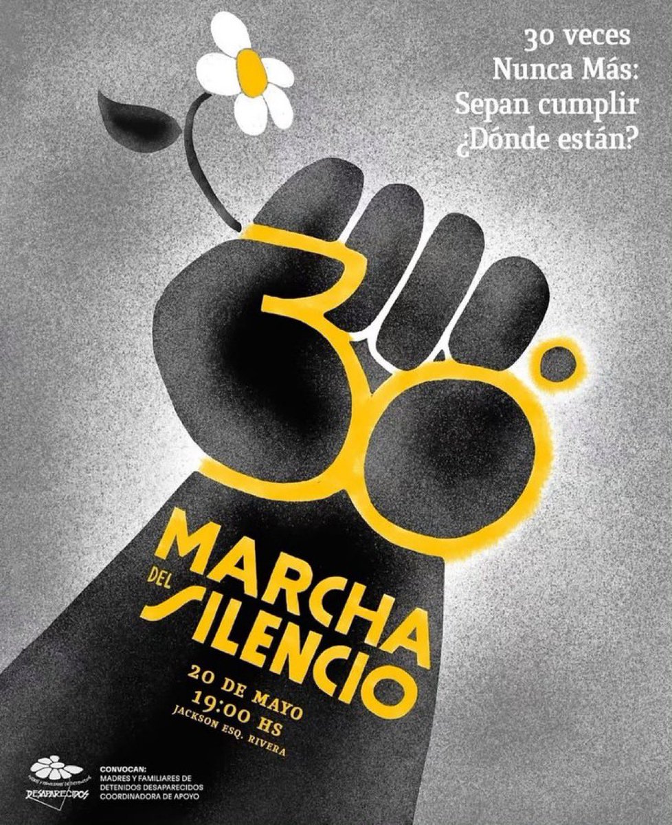 AngeloInes's tweet photo. 30° Marcha del Silencio: 30 veces Nunca Más, Sepan Cumplir. ¿Dónde Están?

#Presente
#DondeEstan
#SepanCumplir https://t.co/lMQhpnn1uK