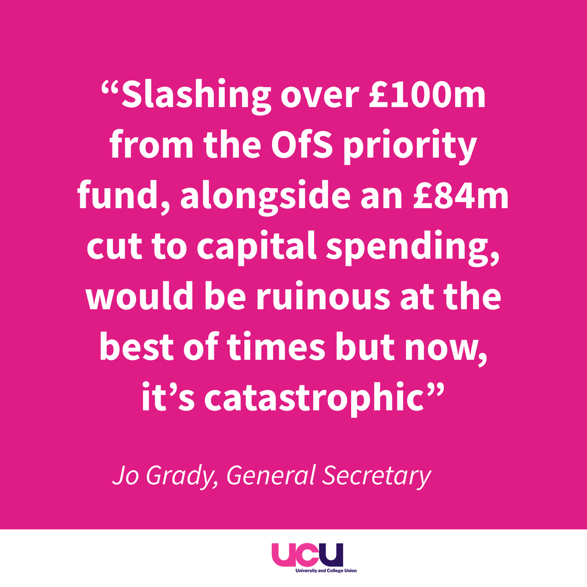 ucu's tweet photo. "Coming on top of Labour's repeated attacks on international students, this could be catastrophic for more financially vulnerable universities."
@DrJoGrady https://t.co/qXU2nxGIjY