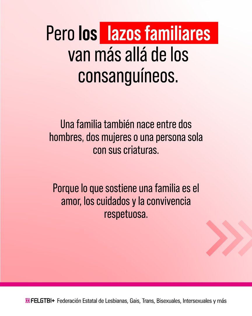 FELGTBI's tweet photo. Cuando León XIV dice que una familia la forman un hombre y una mujer nos está negando.  

Está negando nuestras vidas. Nuestras casas. Nuestras familias. 

Está borrando a personas que construimos la familia desde el amor, los cuidados y el compromiso mutuo. https://t.co/H3pS1waWgq