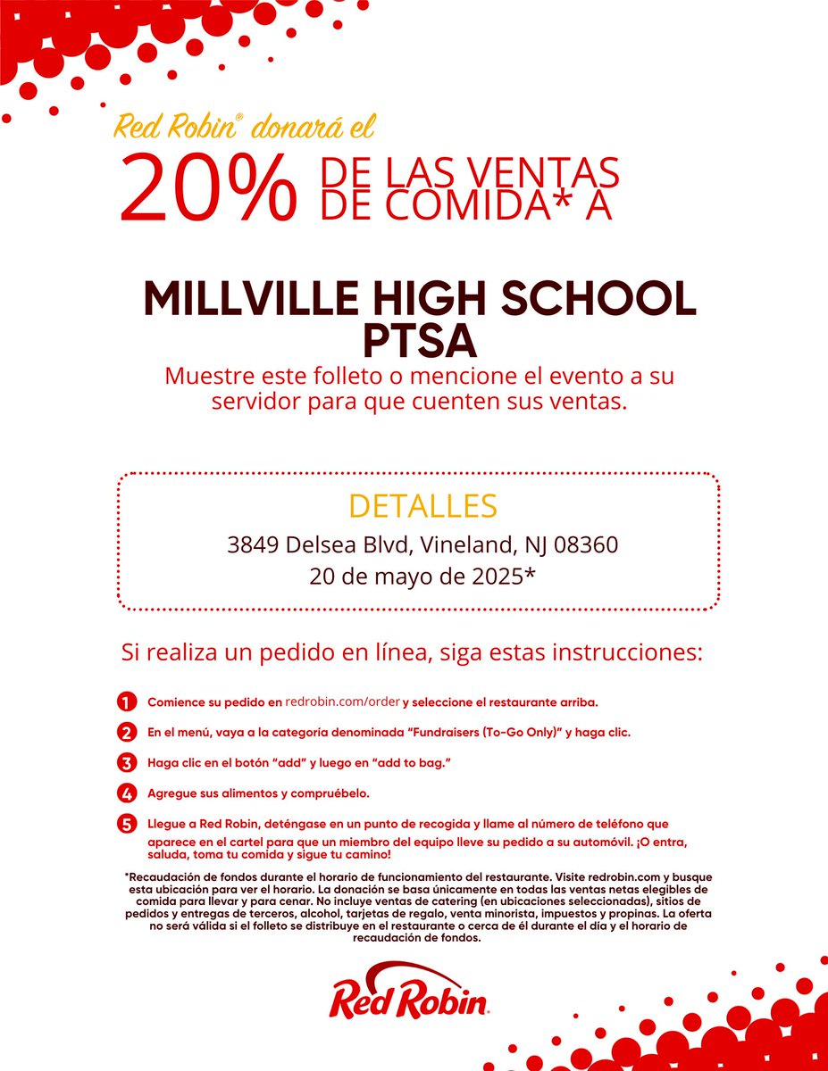 Tonight is the night!! No need to cook! Red Robin has you covered and you'll be supporting MHS PTSA!