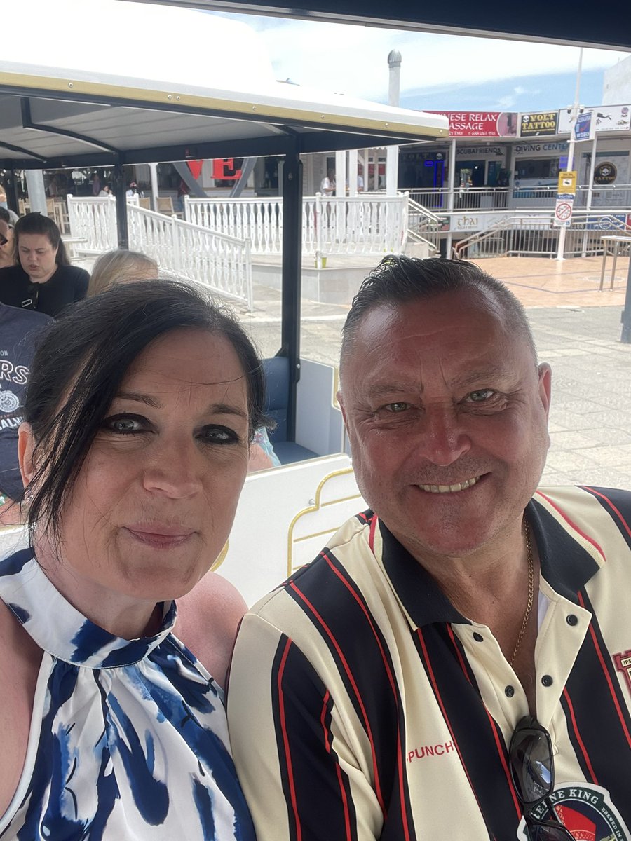 JayneLoveday01's tweet image. Our childishness continues… today we went on the island train 😂 was great fun too @OfficialKP180 #ChooChoo🚂 #TheRife