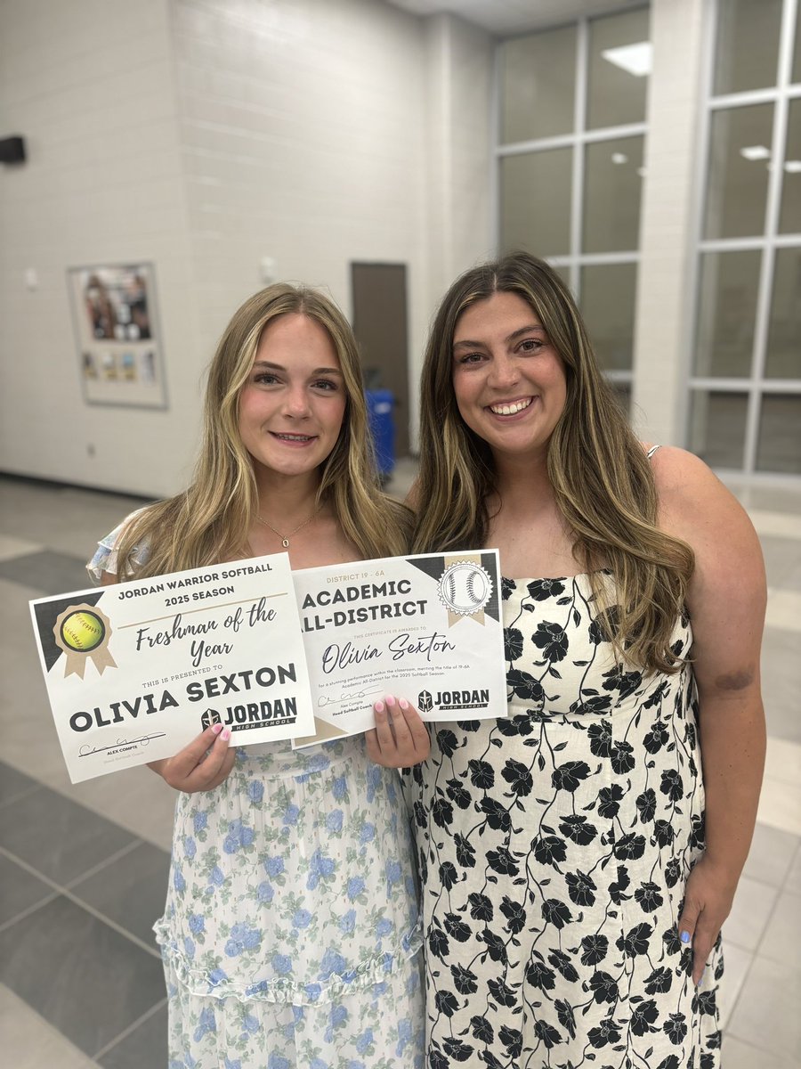 Olivia Sexton (@olivia_sexton28) on Twitter photo Im so blesses to receive Newcomer of the year by 19-6A, Freshman of the year, and Academic All-District!! Words can’t describe how proud I am of all my teammates and what we were able to accomplish this year🖤 <a href="/JHS_WarriorSB/">Jordan High School Softball</a> <a href="/Blaze_Nat_16/">TX Blaze KTX National 16U</a> <a href="/Faithannpiper6/">faith piper</a> Im so blesses to receive Newcomer of the year by 19-6A, Freshman of the year, and Academic All-District!! Words can’t describe how proud I am of all my teammates and what we were able to accomplish this year🖤 <a href="/JHS_WarriorSB/">Jordan High School Softball</a> <a href="/Blaze_Nat_16/">TX Blaze KTX National 16U</a> <a href="/Faithannpiper6/">faith piper</a>