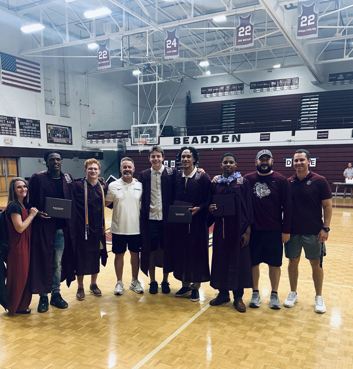 Going to miss the 🎓 Class of 2025 like crazy! What a great group of young men! We hate JMike and Andy got away before the pic! Much 💙 to all of these guys and their families!  Tradition upheld. 🤝