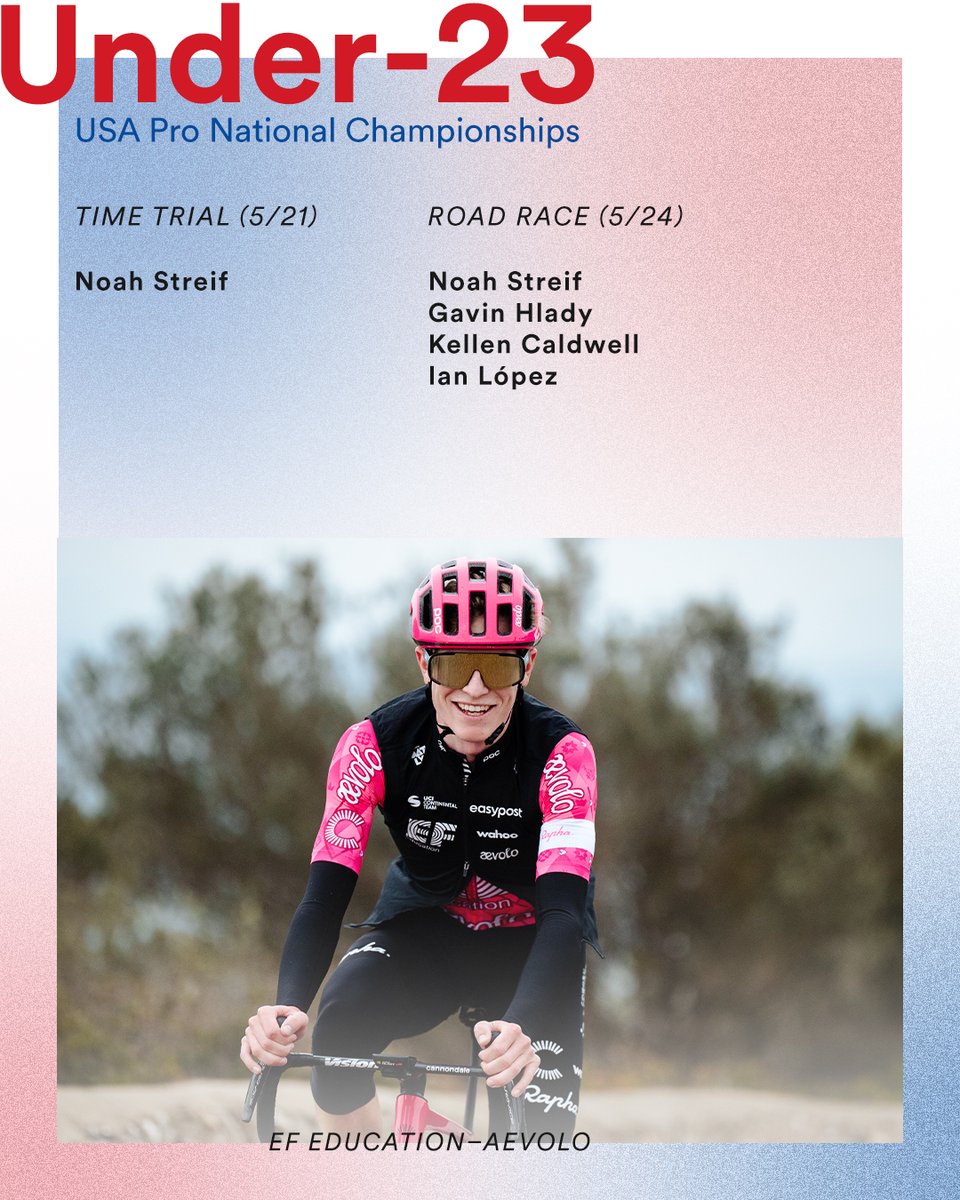 EFprocycling's tweet photo. Get ya kilometers OUTTA here! The USA National Championships are back 🦅🇺🇸

Kristen Faulkner returns to defend her road race title AND for the first time, we will have four squads represented: EF Education-ONTO, EF Education-Aevolo, EF Education-EasyPost, and EF Education-Oatly. Let's rock n roll squad 🤘