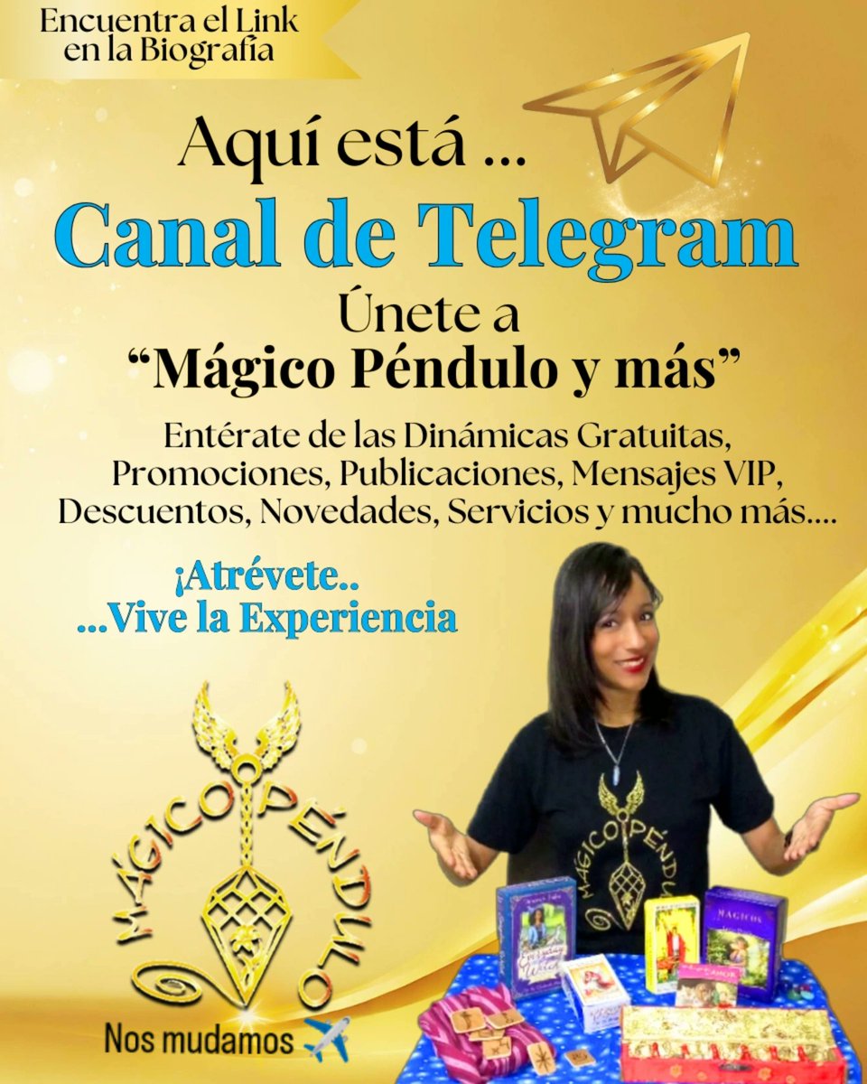 magicopendulo's tweet photo. Activo para ustedes nuestro canal de #Telegram. Aquí el enlace https://t.co/bh07EvFYPY
#BuenosDías #TarotReading #Parati #Pendulum #pendulo https://t.co/uoWqHsfNK2