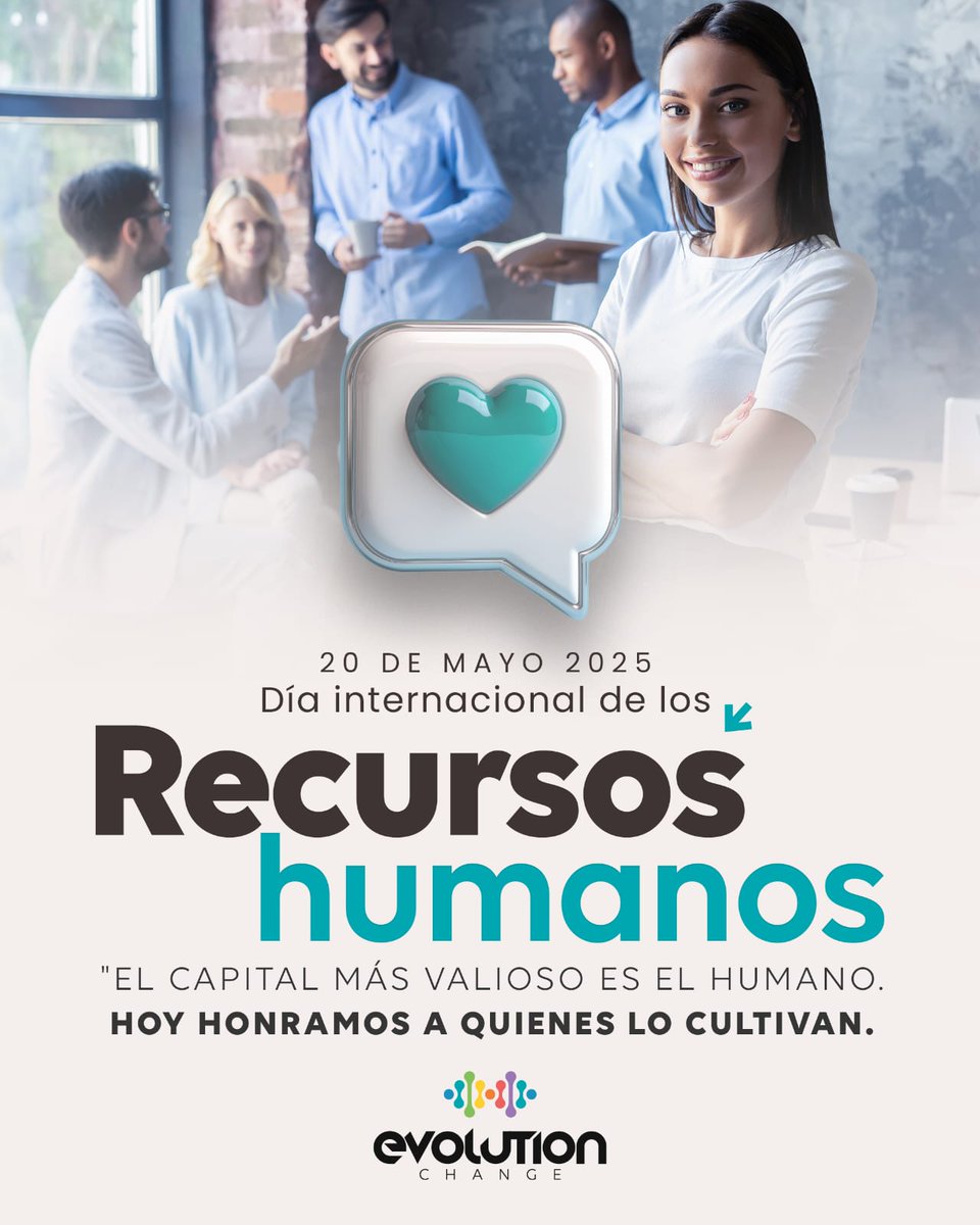 evolutionchang's tweet photo. Detrás de cada gran organización, hay personas que cuidan de las personas.
Hoy celebramos su labor, su entrega y su impacto.
#DíaDeRRHH #TalentoHumano #CulturaQueInspira #HumanSideOfBusiness #EvolutionChange https://t.co/6LiBRzlVlX