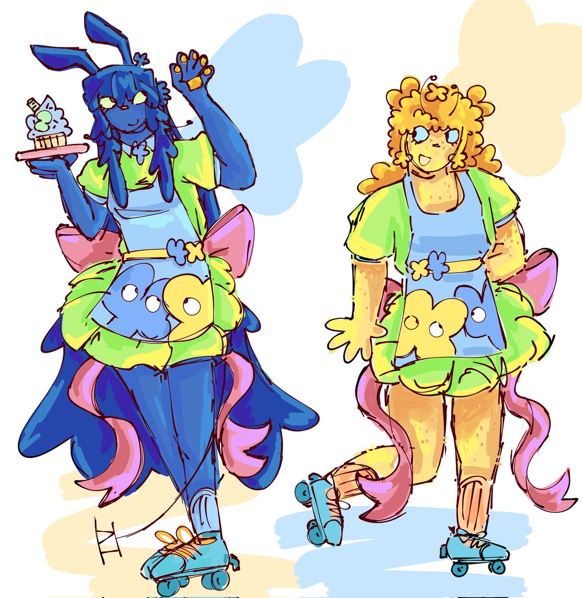 Twofourbfdi's tweet photo. Waiter outfits by @/AlextheLion48 ,, my phone. died during this #bfdi https://t.co/5yFpRyeQdx