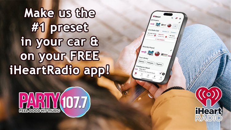 Today is #NationalStreamingDay so thanks to everyone who listens to #PARTY1077 on our #iHeartRadio app.

If you haven’t yet, download it, and get music, radio, and podcasts for FREE! 

And make us the #1 preset so you never have to search for us! ihr.fm/3Ns7sQA