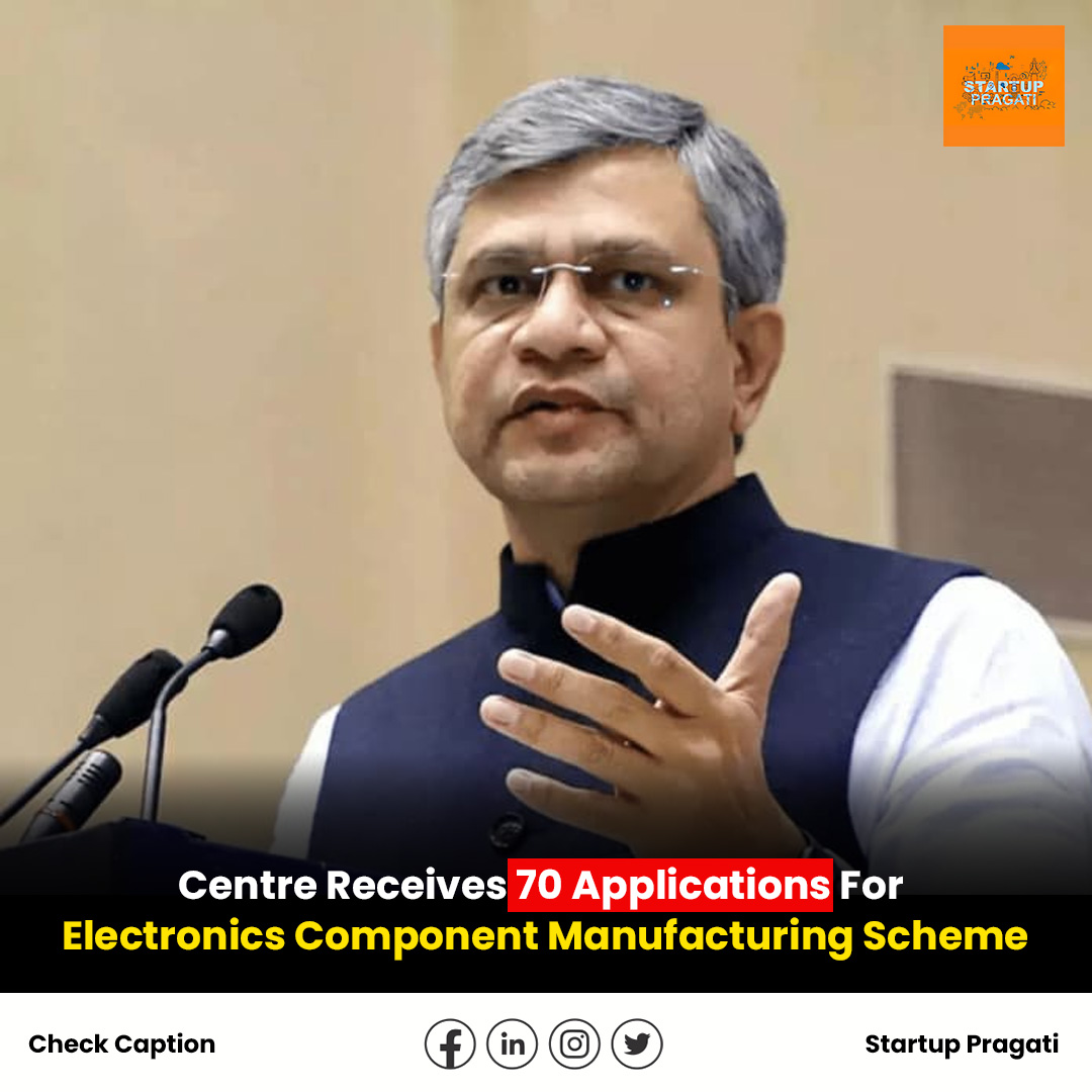 startup_pragati's tweet photo. Centre Receives 70 Applications For Electronics Component Manufacturing Scheme

#electronicsmanufacturing #makeinindia #ecms #atmanirbharbharat #msmesupport #indianeconomy #startupindia #govtschemes #manufacturingindia #techproduction #startuppragati https://t.co/jJiLnGhbuG