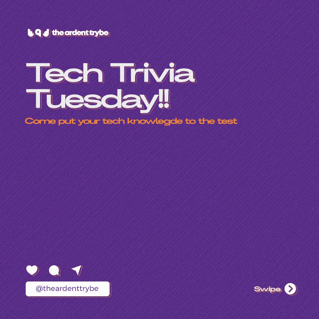 theardenttrybe's tweet image. Its Tech Trivia Tuesday!!!!
Come put your tech knowledge to the test!
flyer by @Ak_4real09 
.
.
.
.
.
.
.
#ttt #techtriviatuesday #techtrivia #tuesdays #1000 #virałreels #viralpost