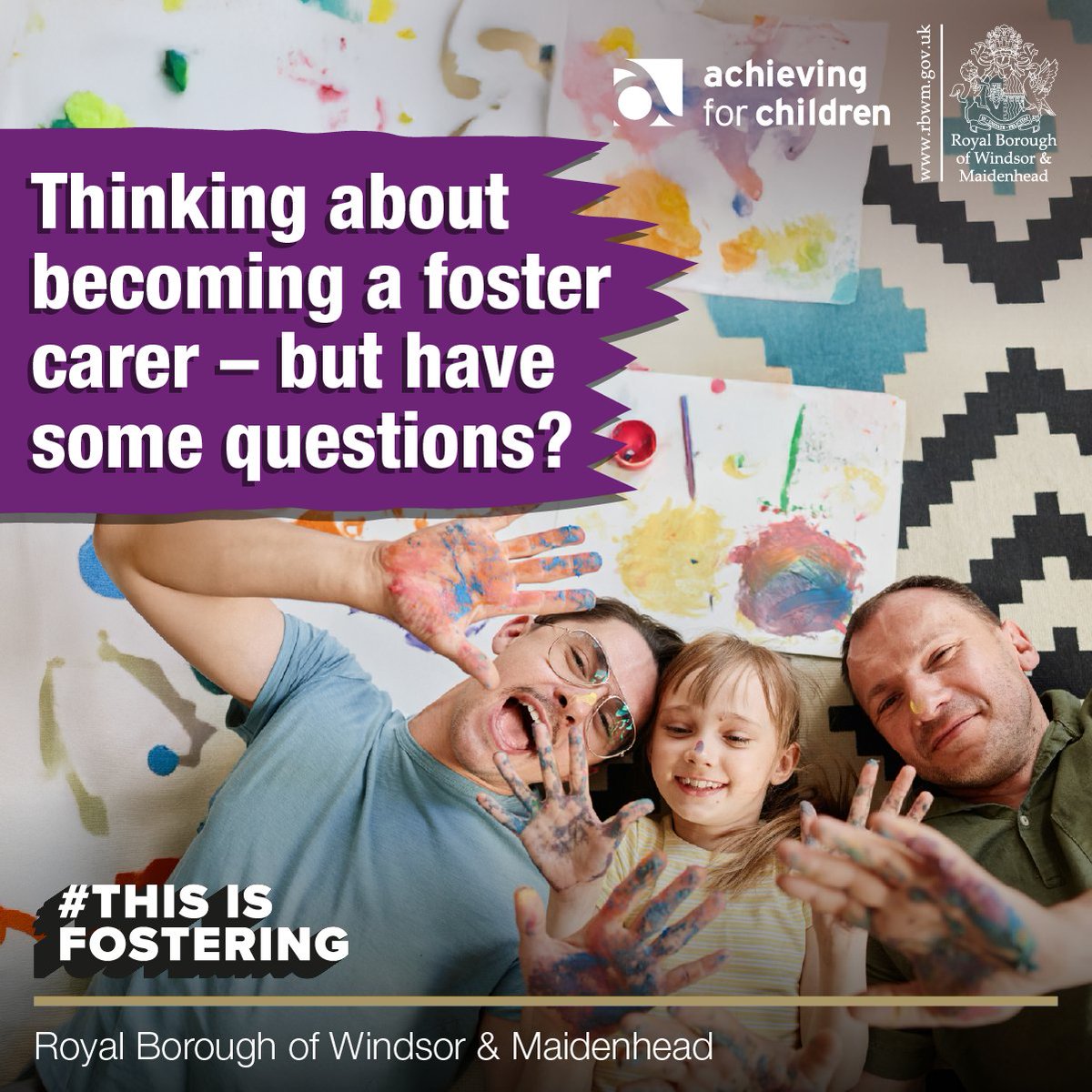Ever thought about fostering, but want to know what it’s really like? Speak to a member of the team in person to find out more at: 

🔖   Windsor High Street, 9am to 5pm on Thursday 22 May

For more info on Fostering, please visit  👉  orlo.uk/ciqXn