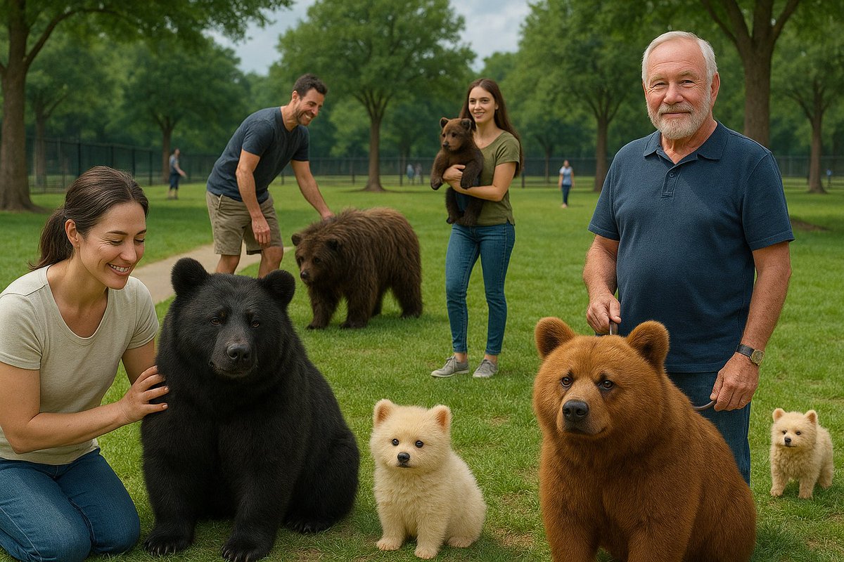 Imagine a world where instead of befriending wolves and creating the domesctic dog, man befriended bears and domesticated them.