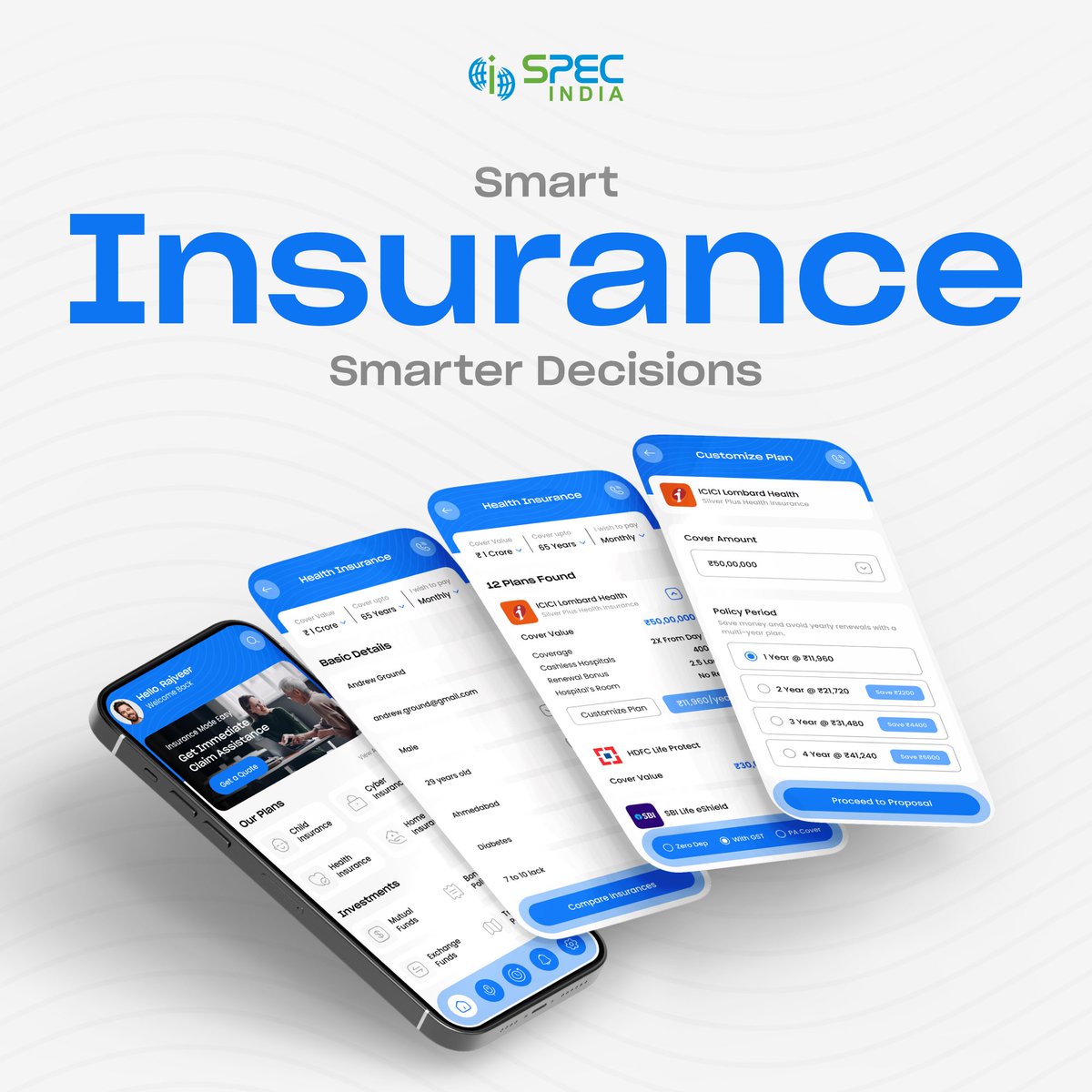 infospec_india's tweet photo. Our latest #InsuranceAppDesign brings sleek UI and intuitive UX to the world of insurance comparison—helping users view, compare, and choose policies in just a few taps. Explore - https://t.co/QDQRfBCBtZ

#UIDesign #MobileAppDevelopment #UIUX #InsuranceApp #Dribbble #SPECINDIA https://t.co/qYoTc7ZsXp