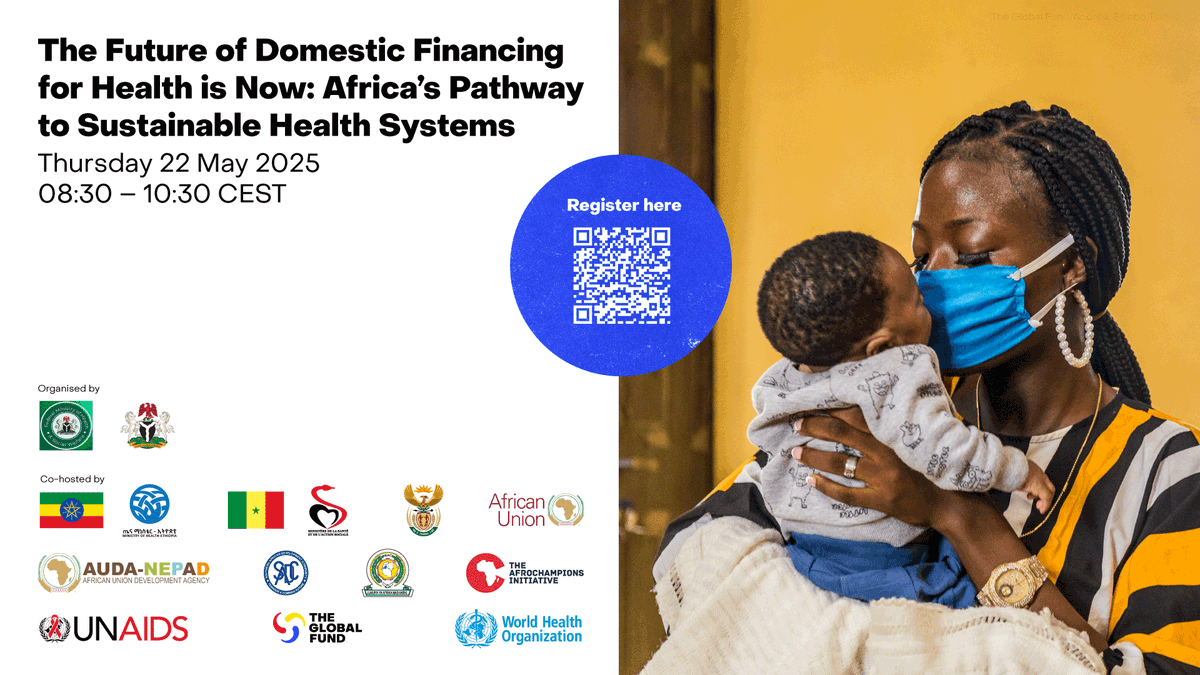 On the sidelines of #WHA78, join African ministers, health experts &amp; partners for a high-level dialogue on Africa’s pathway to sustainable health systems.

📅 22 May | 08:30 - 10:30 CEST
📍 Geneva &amp; Online
🔗 Register now: ow.ly/MFEW50VVuwq

<a href="/Fmohnigeria/">Federal Ministry of Health, NIGERIA</a>