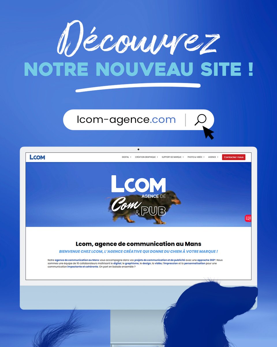 Lcom_agence's tweet photo. Ogust is back et il vous attend sur notre tout nouveau site ! 🐶

Ça y est, notre nouveau site Lcom est en ligne ! ✨

On vous laisse le découvrir ici 👉 https://t.co/BAKP6cj4Mh

Dites-nous ce que vous en pensez en commentaire ou en message privé ! https://t.co/4sU8rJ7pR6