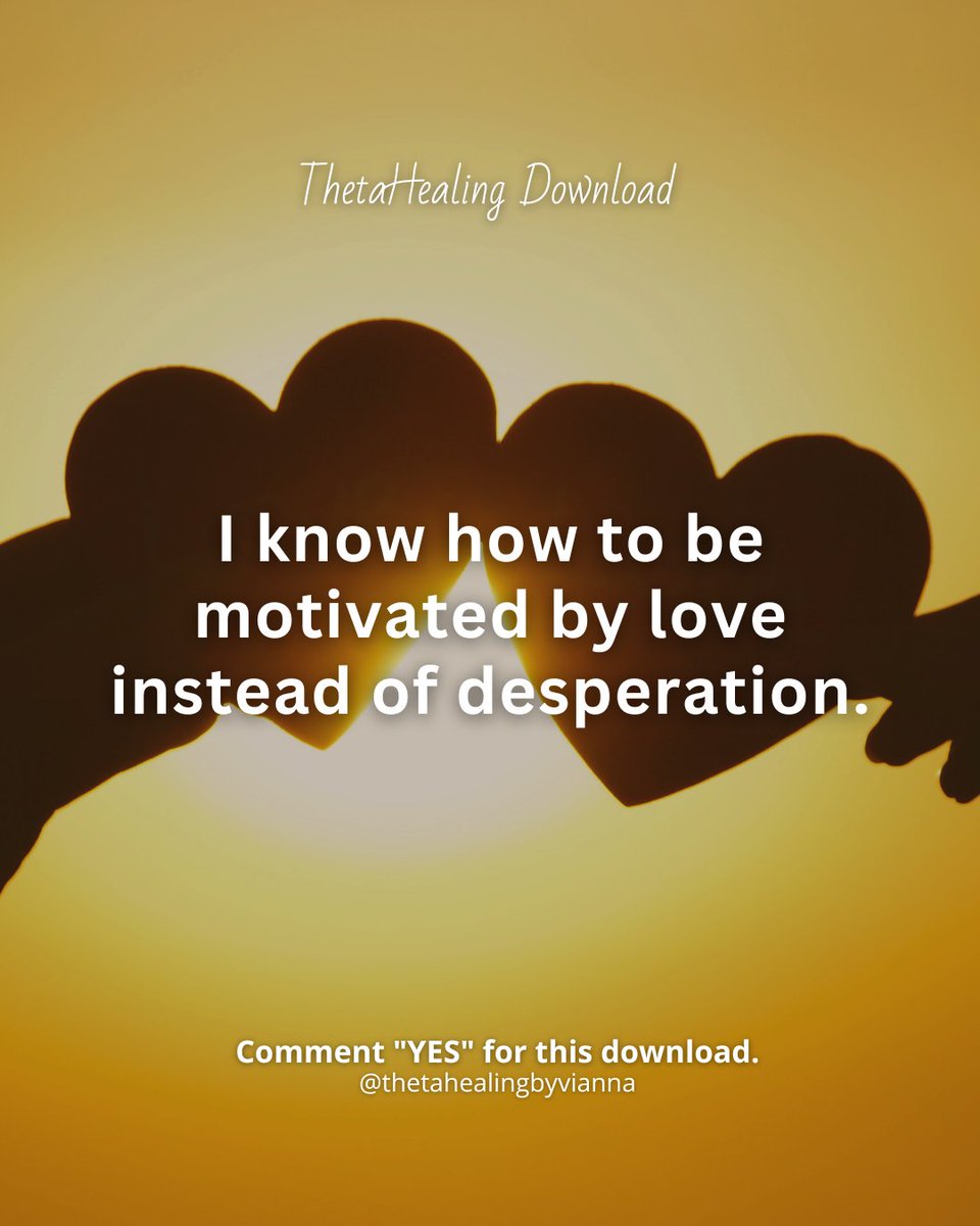 I know how to be motivated by love instead of desperation. Comment "YES" to receive this download.
.
.
.
#thetahealing #thetahealingdownloads #thetahealingbyviannastibal