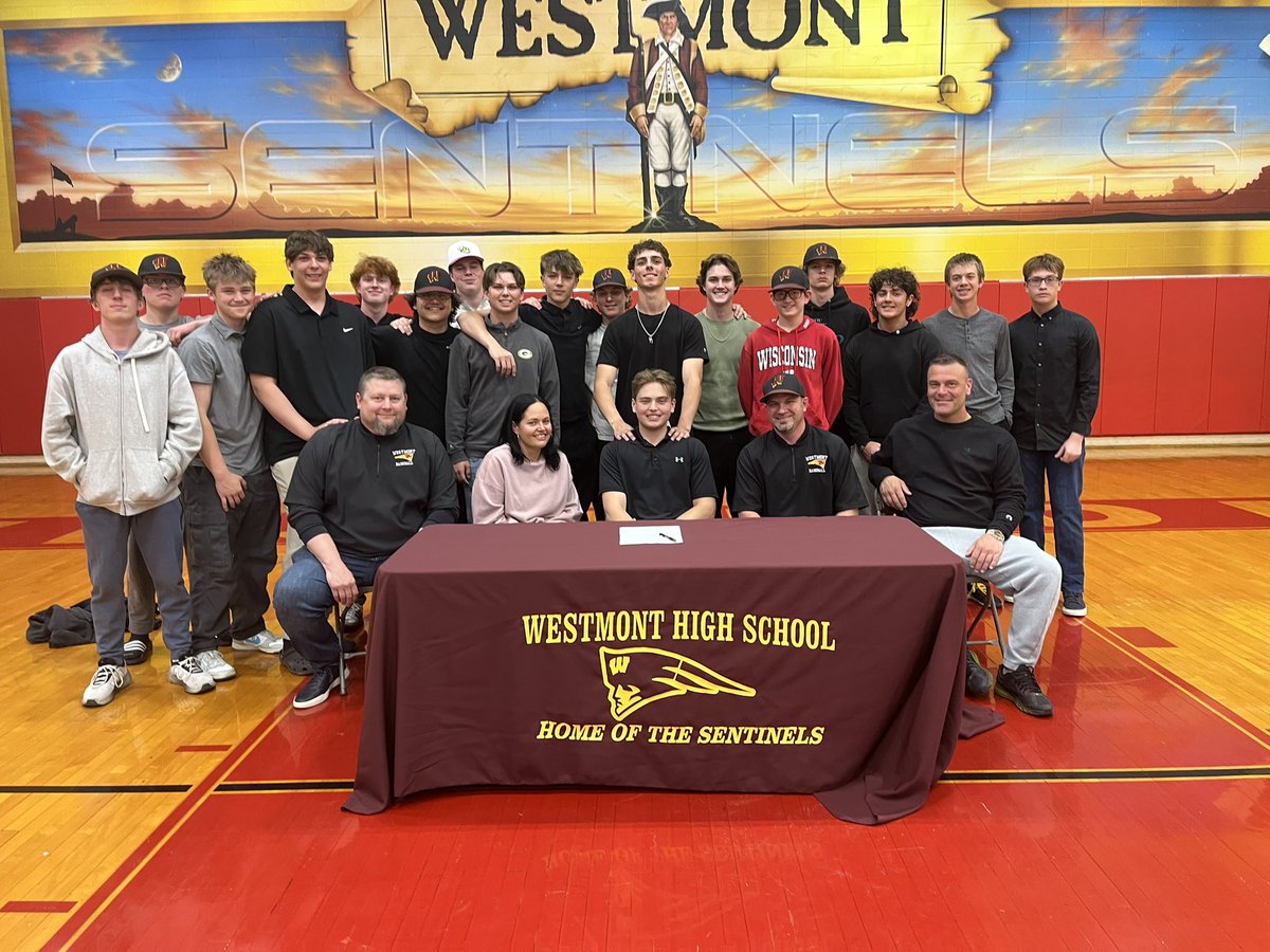 Westmont_BB's tweet photo. We are so excited for Rocco Damato! Rocco will play College Baseball at College of Dupage! Rocco has been our Varsity Catcher for 4 years! Rocco was recently named Chicago Prep Conference Player of the Year!! Congrats Buddy! https://t.co/QL4aJWAuxv