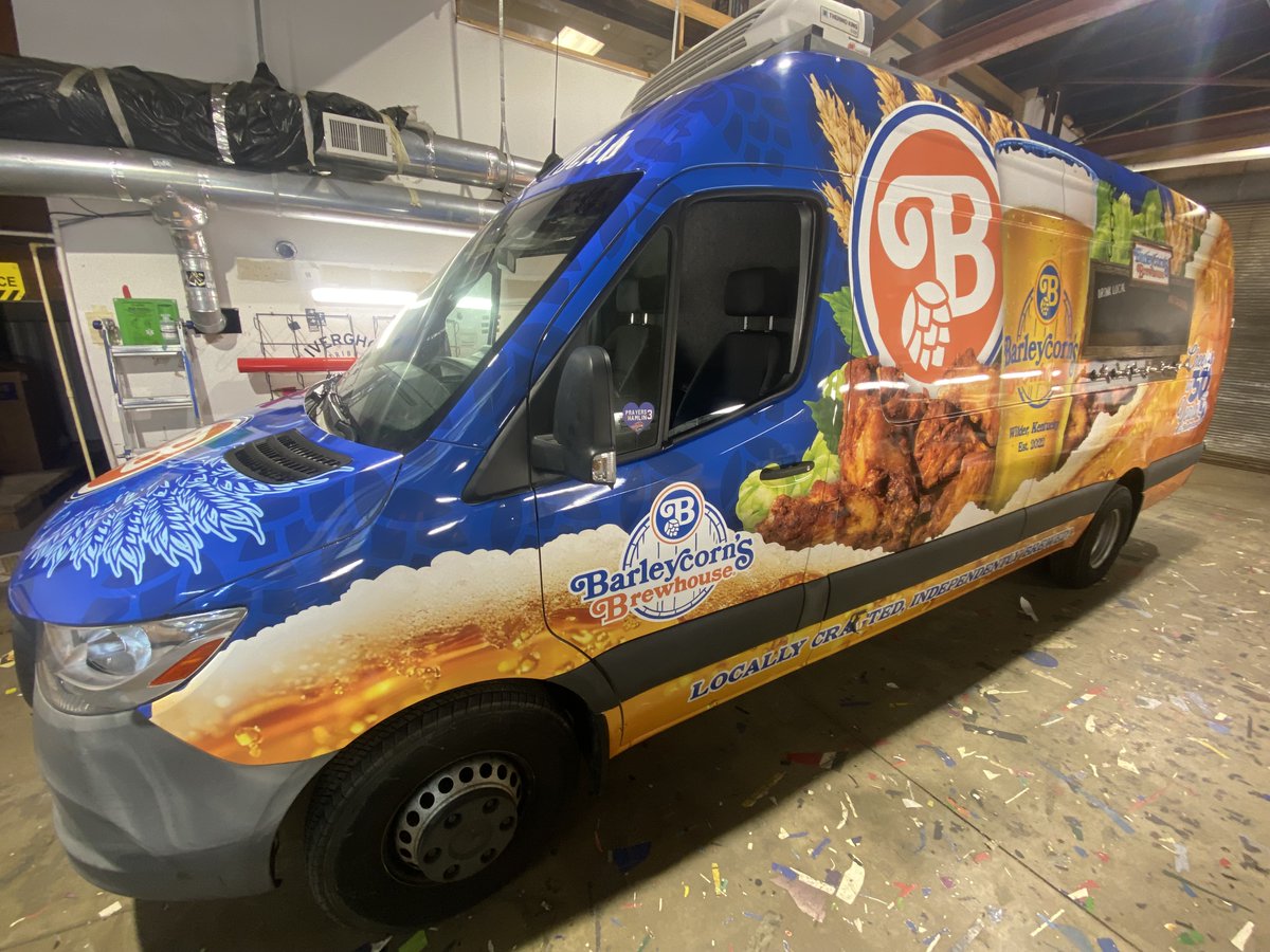 Thank you to the team at Barleycorn’s Brewhouse! We recently had the opportunity to wrap their van in their branding, which turned out great!  Keep an eye out for their team around town.